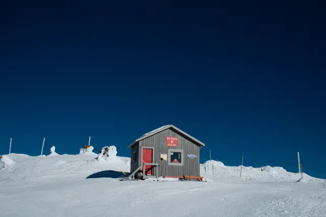Ski patrol building in ski resort